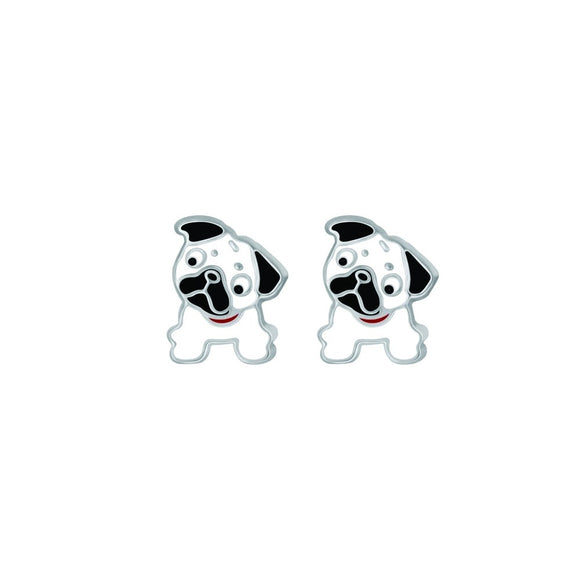 cute pug bulldog puppy sterling silver studs from australian unique gift shop have you met charlie in adelaide south australia