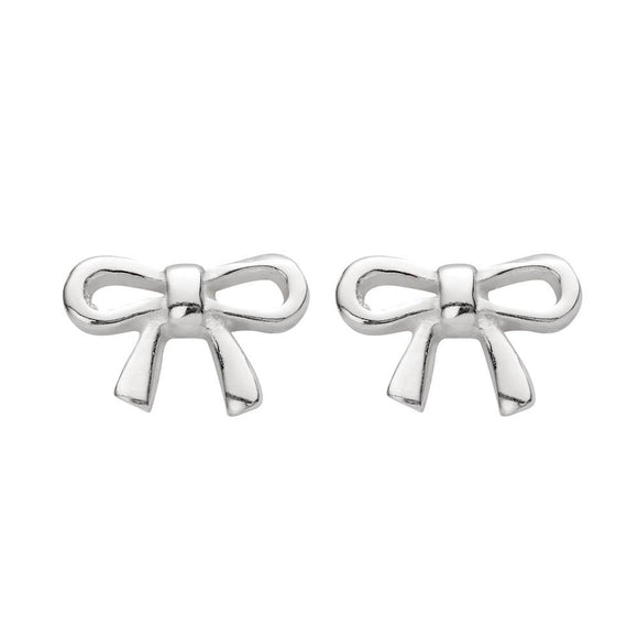 simple sterling silver studs in tied bow shape from unique gift shop have you met charlie in adelaide soith australia