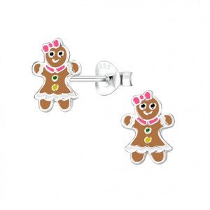 Sterling Silver Studs - Gingerbread People from have you met charlie a gift shop with Australian unique handmade gifts in Adelaide South Australia