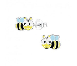 Sterling Silver Studs - Coloured Bee