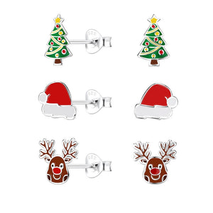 Sterling Silver Studs - Christmas Various