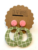 Dear Mabel Handmade Dangles - Large Open Disk with Stud Top, sold at Have You met Charlie?, a unique gift store in Adelaide, South Australia.