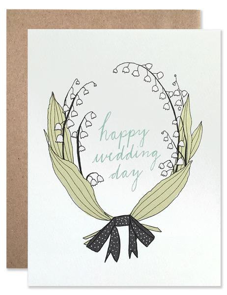 Hartland Brooklyn Card - Happy Wedding Day Lily of the Valley