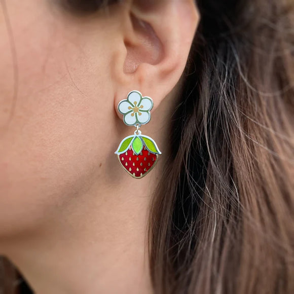 Amar & Riley Strawberry dangle earrings at Have You Met Charlie in adelaide, south australia. 