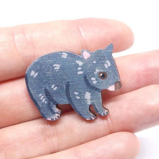 Pixie Nut & Co Pin - Wombat from have you met charlie a gift shop with Australian unique handmade gifts in Adelaide South Australia